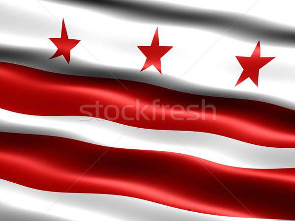 Bandeira Washington DC computador gerado ilustração sedoso Foto stock © bestmoose