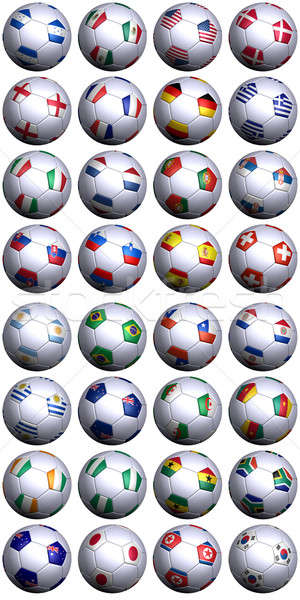 Futbol tüm bayraklar Güney Afrika dünya Stok fotoğraf © bestmoose