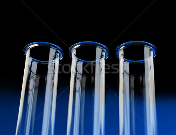 Three empty test tubes. View from below. Stock photo © bestmoose