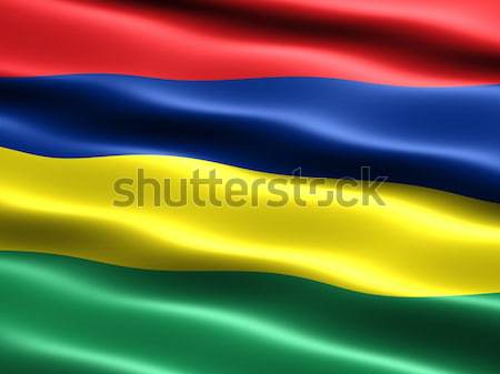 Banderą Mauritius komputera wygenerowany ilustracja jedwabisty Zdjęcia stock © bestmoose