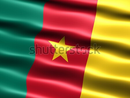 флаг Камерун компьютер генерируется иллюстрация шелковистый Сток-фото © bestmoose