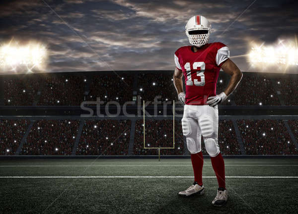 Rouge uniforme stade sport hommes Photo stock © betochagas