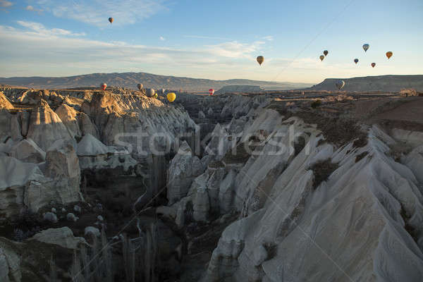 Air balloons above the mountains Stock photo © bezikus