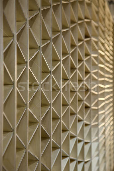 Ornamental light wooden partition Stock photo © bezikus