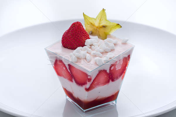 strawberry frozen yogurt cake Stock photo © bezikus