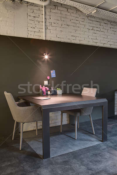 Stock photo: Table with chairs and accessories