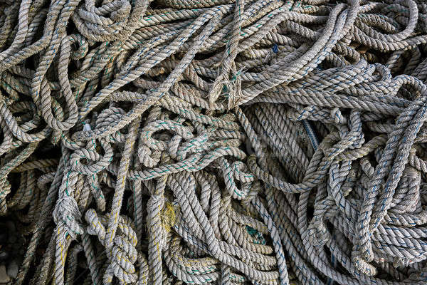 Stock photo: Lying wicker ropes