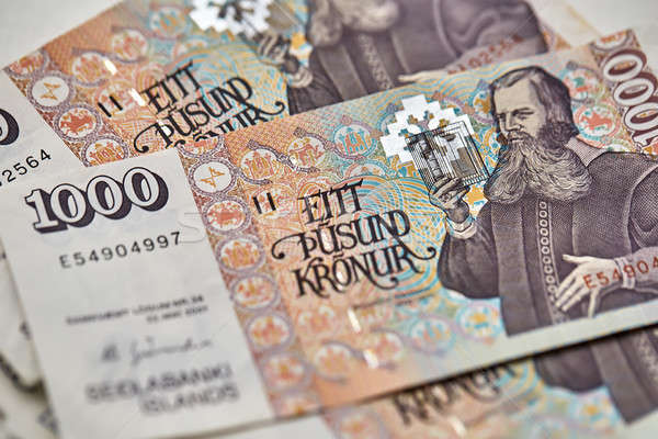 Icelandic krona banknotes Stock photo © bezikus