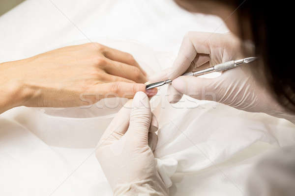 Stock photo: Manicure process in a beauty salon