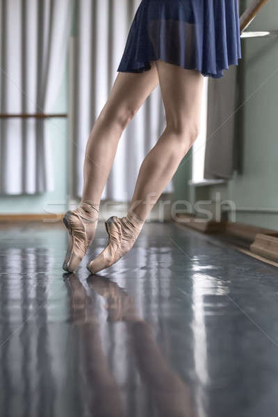Legs of dancer in ballet hall Stock photo © bezikus