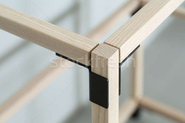 Wooden construct with metal parts Stock photo © bezikus
