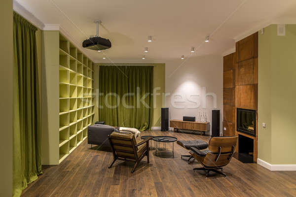 Habitación estilo moderno iluminado sala luz paredes Foto stock © bezikus