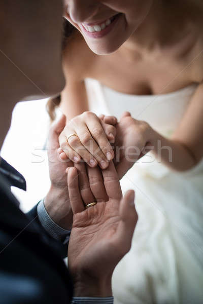 Hands newlyweds Stock photo © bezikus