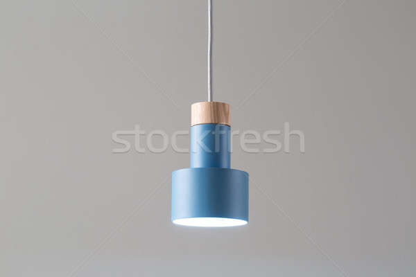 Hanging luminous blue lamp Stock photo © bezikus