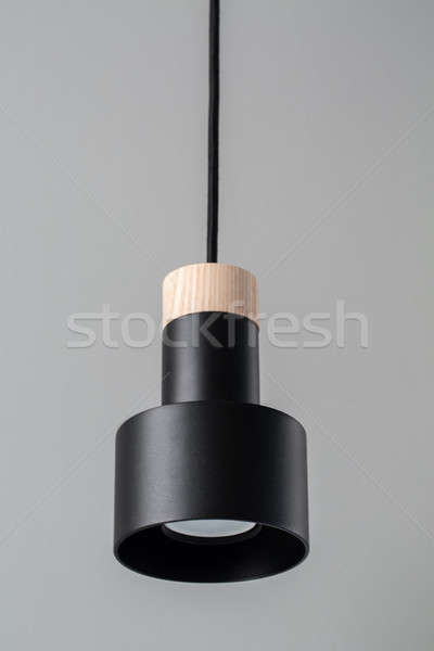 Opknoping zwarte lamp modieus metaal licht Stockfoto © bezikus