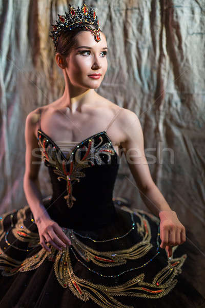 Ballerina standing backstage before going on stage Stock photo © bezikus