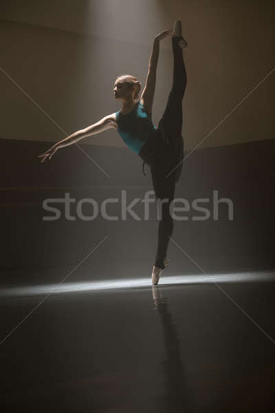 [[stock_photo]]: Posant · ballerine · classe · chambre · cute · danseur · de · ballet