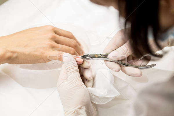 Manicure procede schoonheidssalon handen meester steriel Stockfoto © bezikus