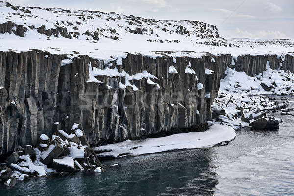 Icelandic landscape with rough river Stock photo © bezikus