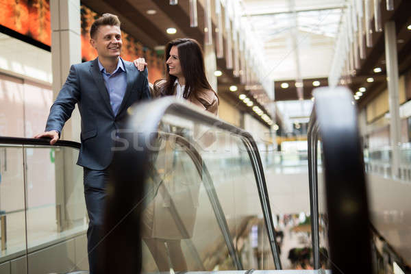 Couple in a shopping center Stock photo © bezikus