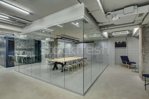 Glowing office in loft style Stock photo © bezikus