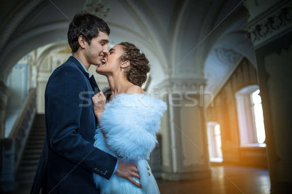 Portre mutlu düğün çift klasik iç Stok fotoğraf © bezikus