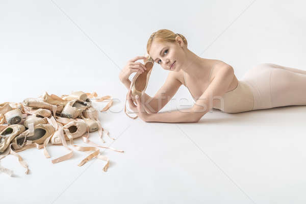 Stock photo: Ballerina with pointe shoes