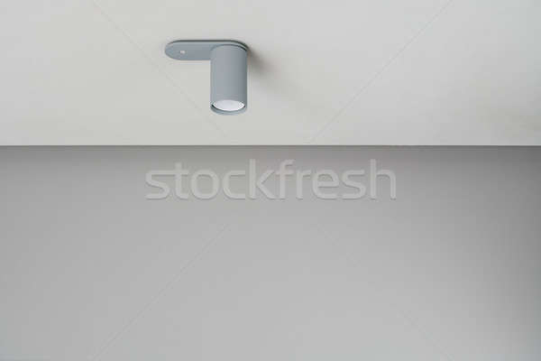 Metal gray lamp on ceiling Stock photo © bezikus