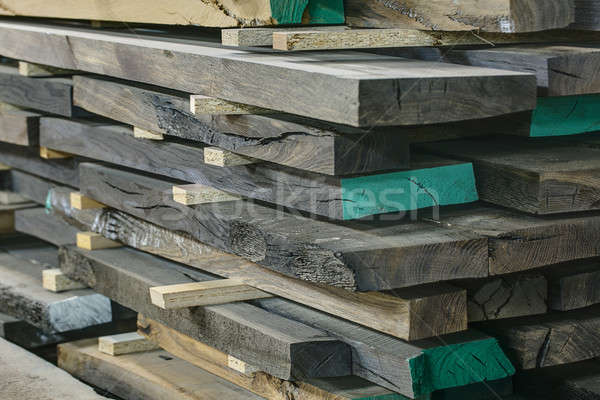 Wooden oak boards Stock photo © bezikus