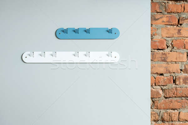 [[stock_photo]]: Métal · coloré · métallique · bleu · blanche