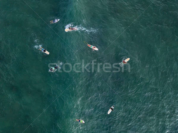 Foto surfers parecchi Ocean Foto d'archivio © bezikus