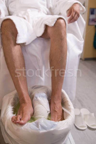 Stock photo: man and the procedure of pedicure