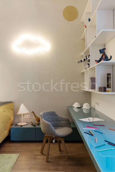 Quarto estilo moderno colorido moderno crianças branco Foto stock © bezikus