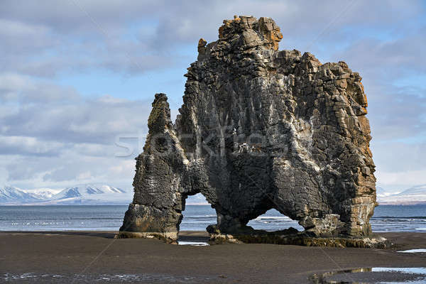 Bazalt formacja monumentalny kamień ciemne wulkaniczny Zdjęcia stock © bezikus