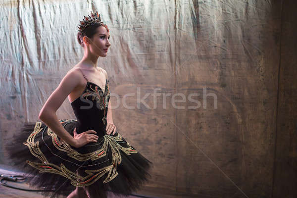 Ballerina standing backstage before going on stage Stock photo © bezikus