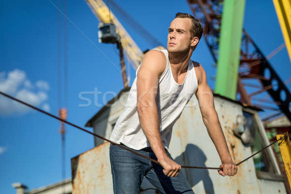 Guy's portrait outdoors Stock photo © bezikus