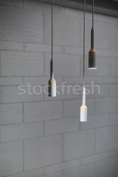 Luminous lamps in loft style Stock photo © bezikus