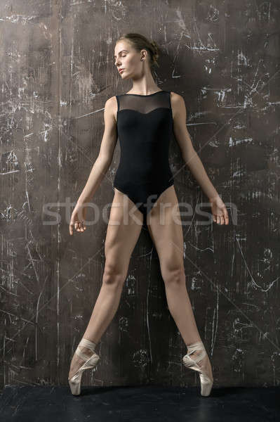 Ballerina posing in studio Stock photo © bezikus