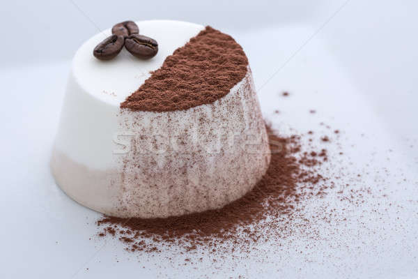 frozen yogurt coffee and cacao panna cotta Stock photo © bezikus