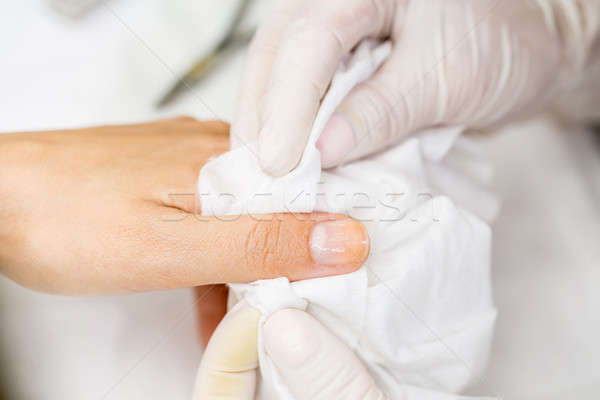 Stockfoto: Manicure · procede · schoonheidssalon · handen · meester · steriel