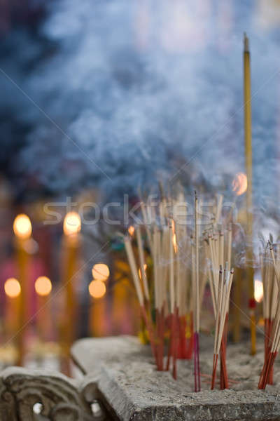 Autel temple feu rouge couleur [[stock_photo]] © bezikus