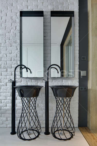 Bathroom in loft style Stock photo © bezikus
