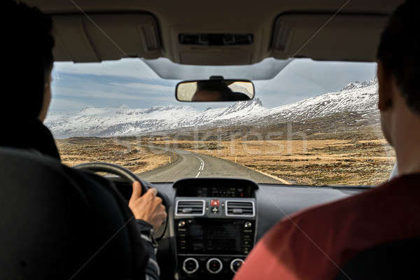 Driving on county roadway in Iceland Stock photo © bezikus