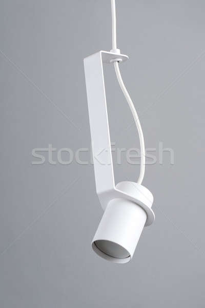 Hanging metal white lamp Stock photo © bezikus