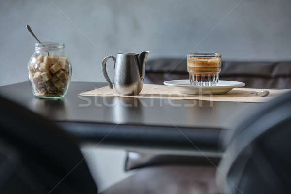 Foto d'archivio: Caffè · espresso · nero · lucido · tavola · ristorante