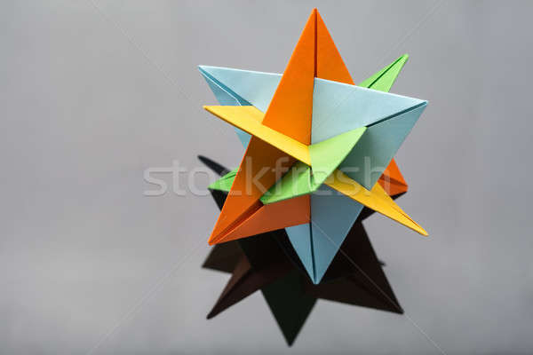 Stea origami studio gri Imagine de stoc © bezikus