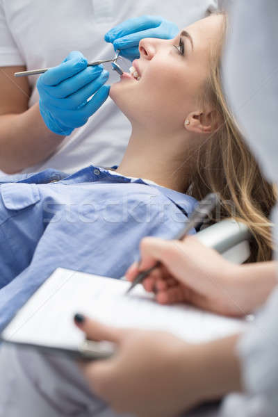 Girl in dentistry Stock photo © bezikus