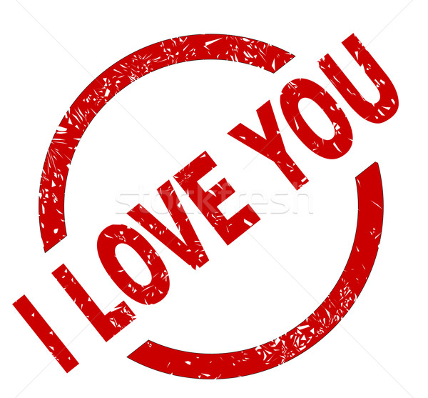 I Love You Stamp Stock photo © Bigalbaloo