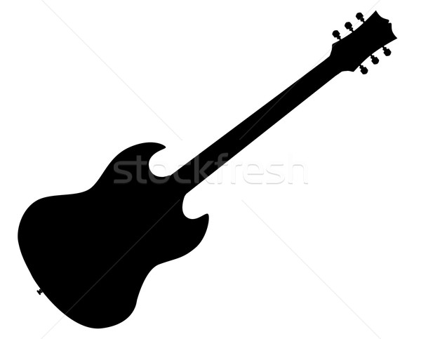 Padrao Guitarra Eletrica Solido Corpo Guitarra Silhueta Foto Stock C Bigalbaloo 6303229 Stockfresh