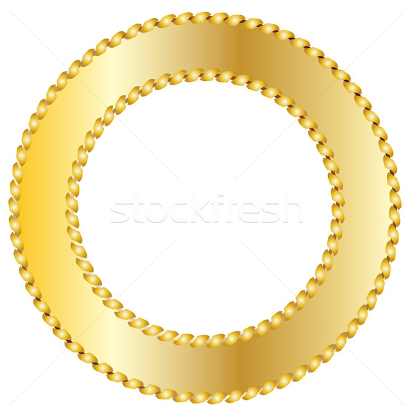 Arany kötél keret pár keretek izolált Stock fotó © Bigalbaloo